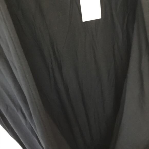 GAP Factory Black Short Sleeve Wrap Dress - Picture 16 of 16